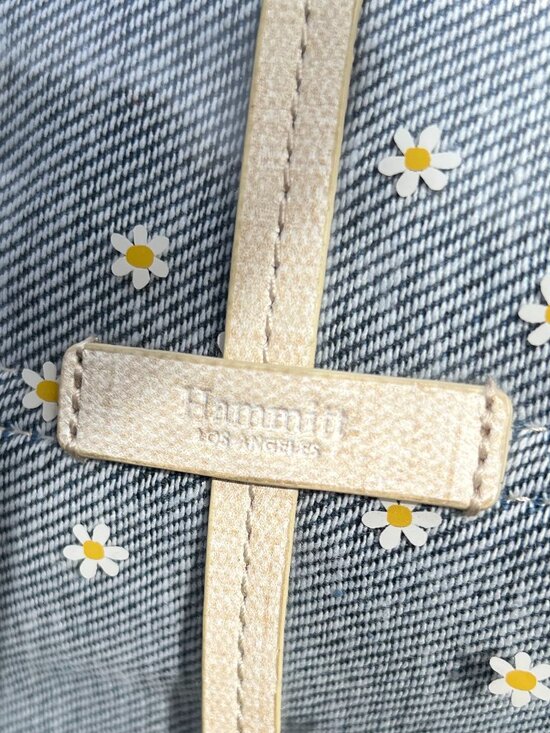 Hammitt Benjamin Style Tote Daisy Denim Clear Panels Leather Trim Large Bag - Picture 4 of 10